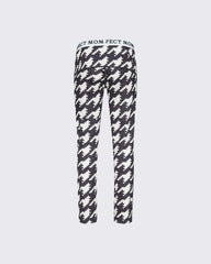 Houndstooth - Black,Snow White