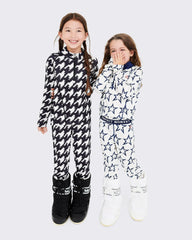 Houndstooth - Black,Snow White