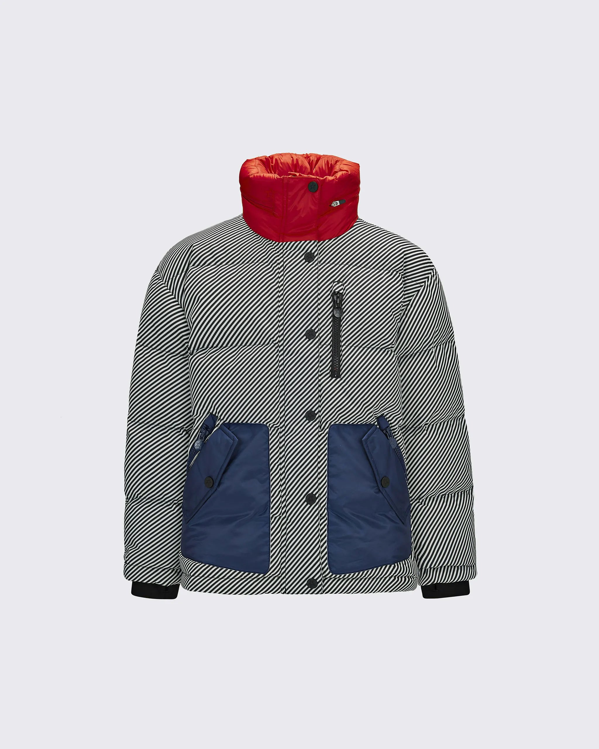Pin Stripe - Black,Snow White