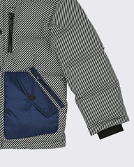 Pin Stripe - Black,Snow White
