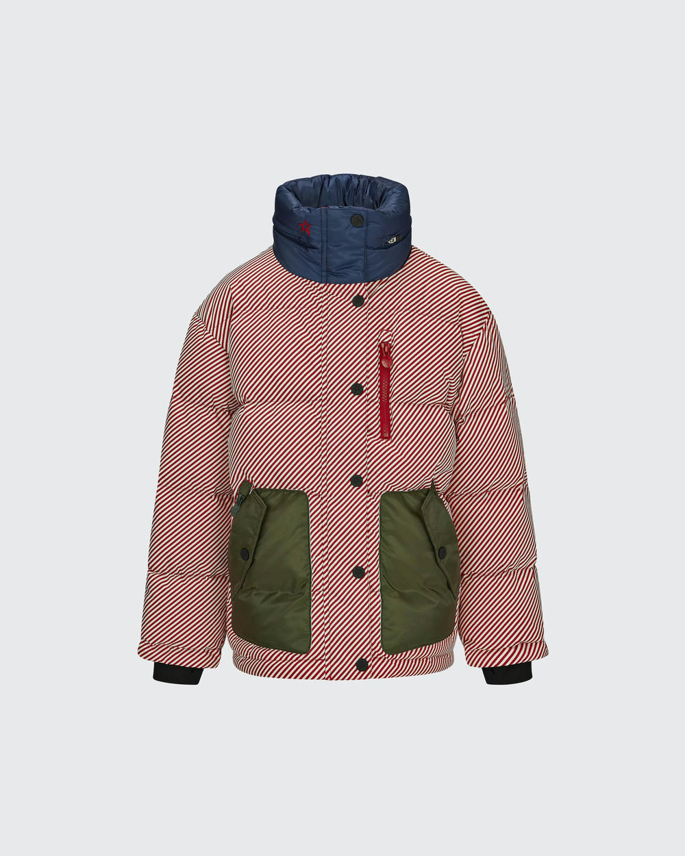 Pin Stripe - Red,Snow White