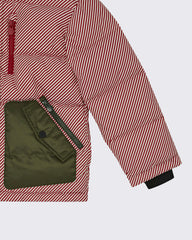 Pin Stripe - Red,Snow White