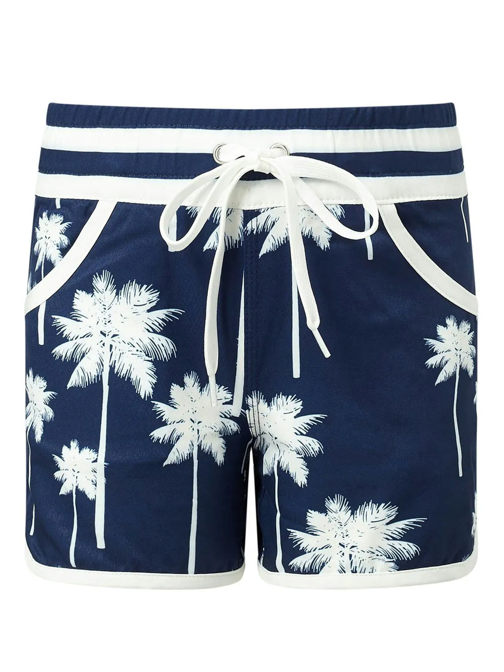 Navy & White - Palm Print