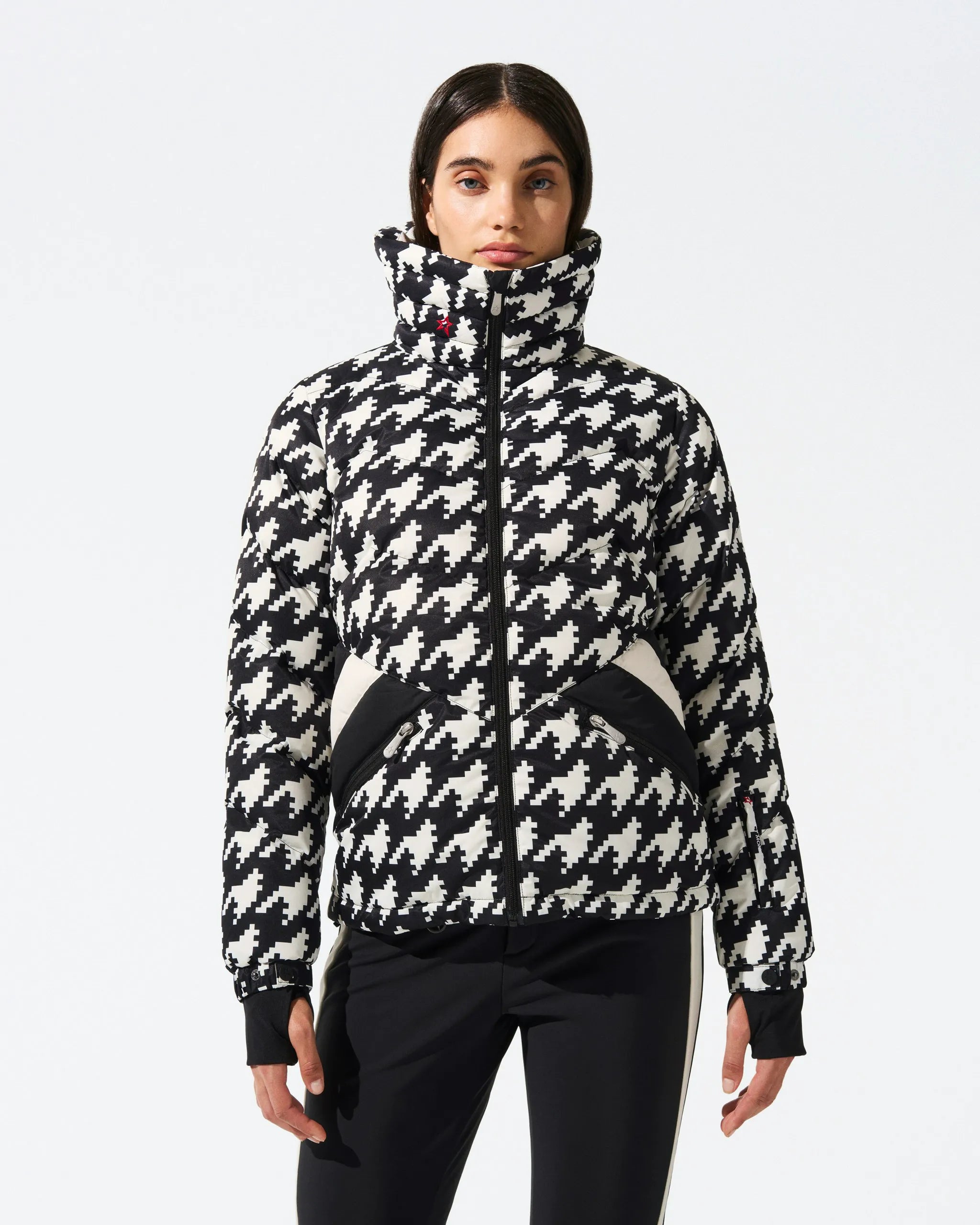 Houndstooth - Black,Snow White