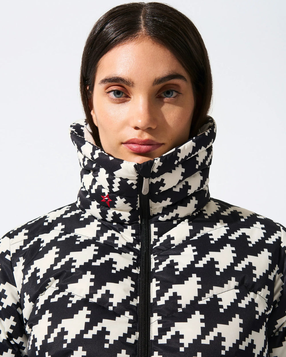 Houndstooth - Black,Snow White