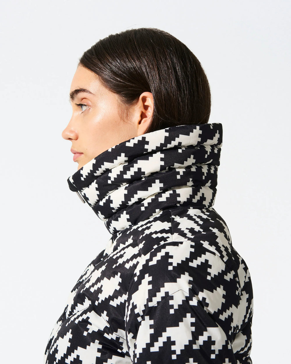 Houndstooth - Black,Snow White