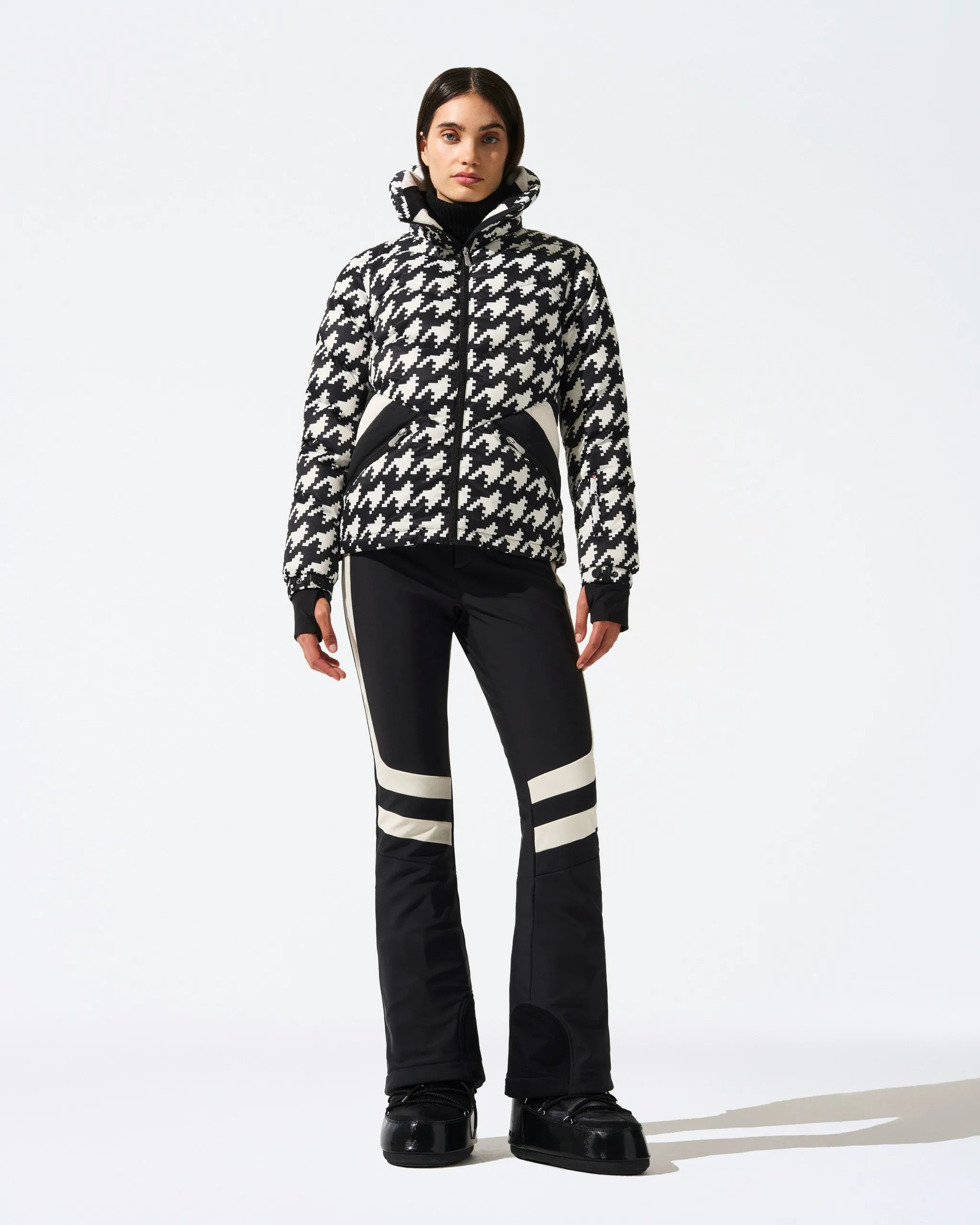 Houndstooth - Black,Snow White