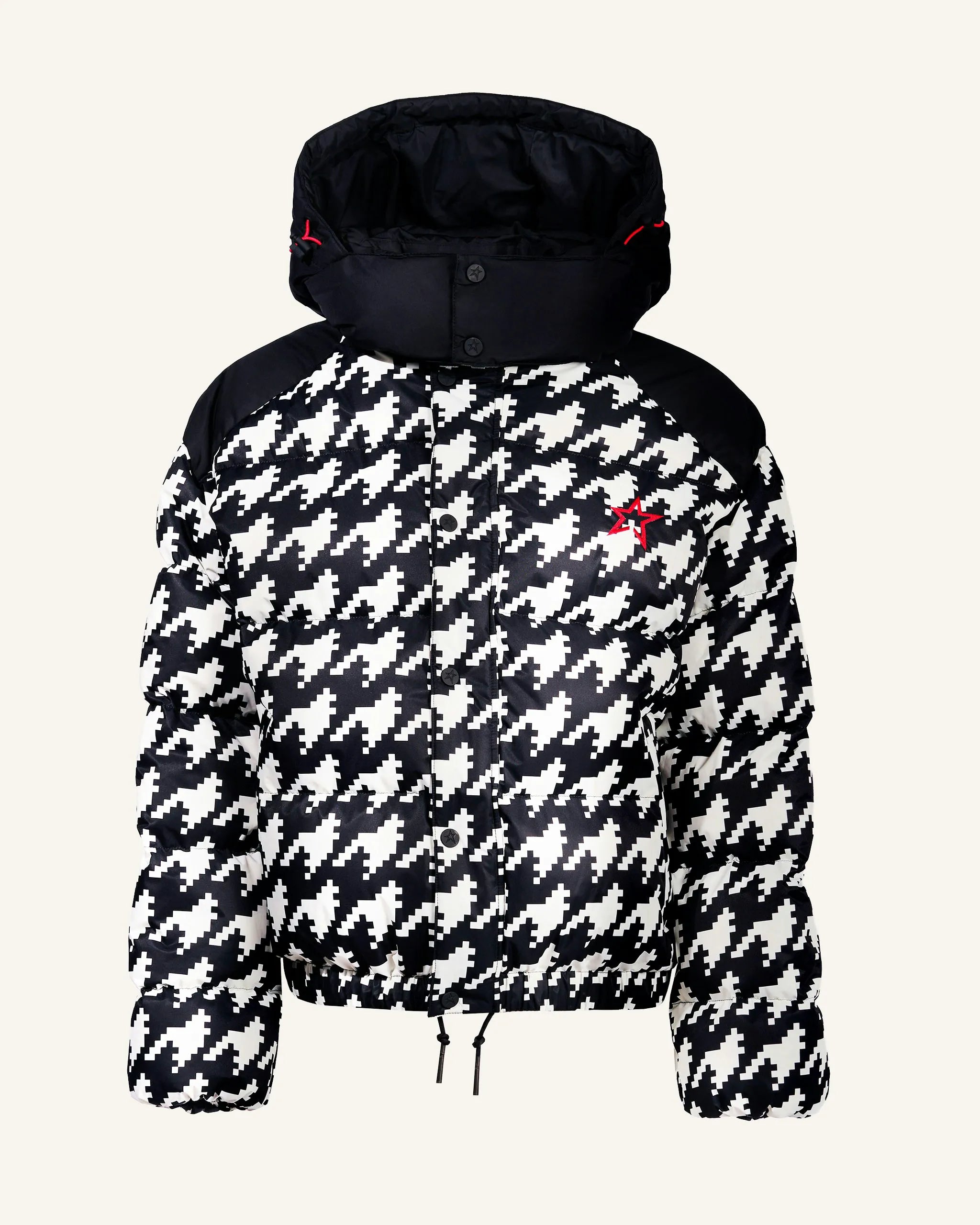 Houndstooth - Black,Snow White