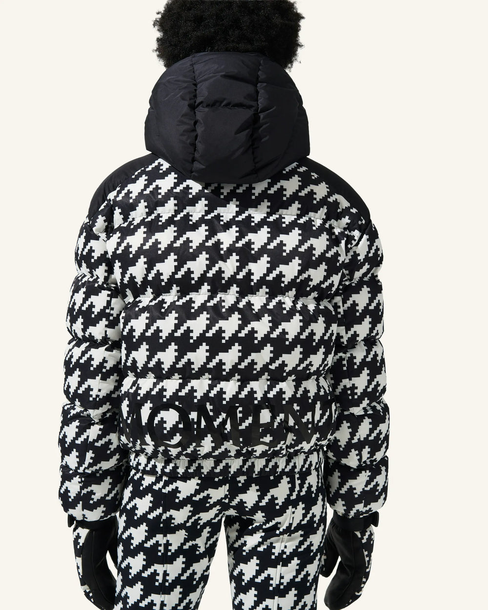 Houndstooth - Black,Snow White