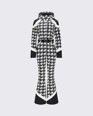 Houndstooth - Black,Snow White