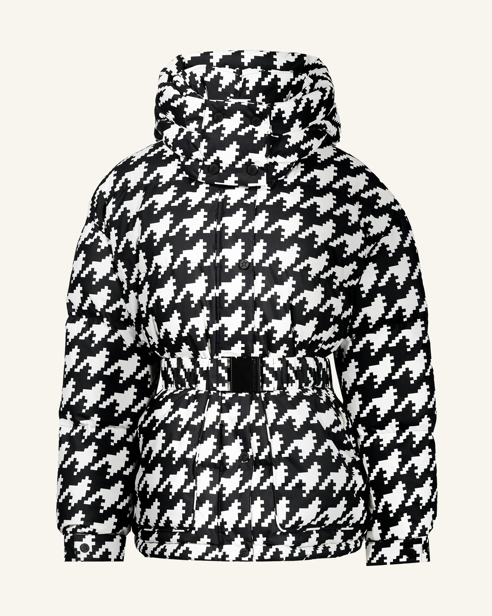 Houndstooth - Black,Snow White