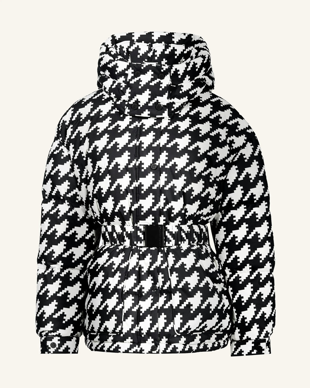 Houndstooth - Black,Snow White
