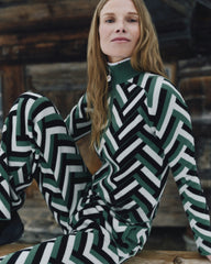 Waffle Print Green