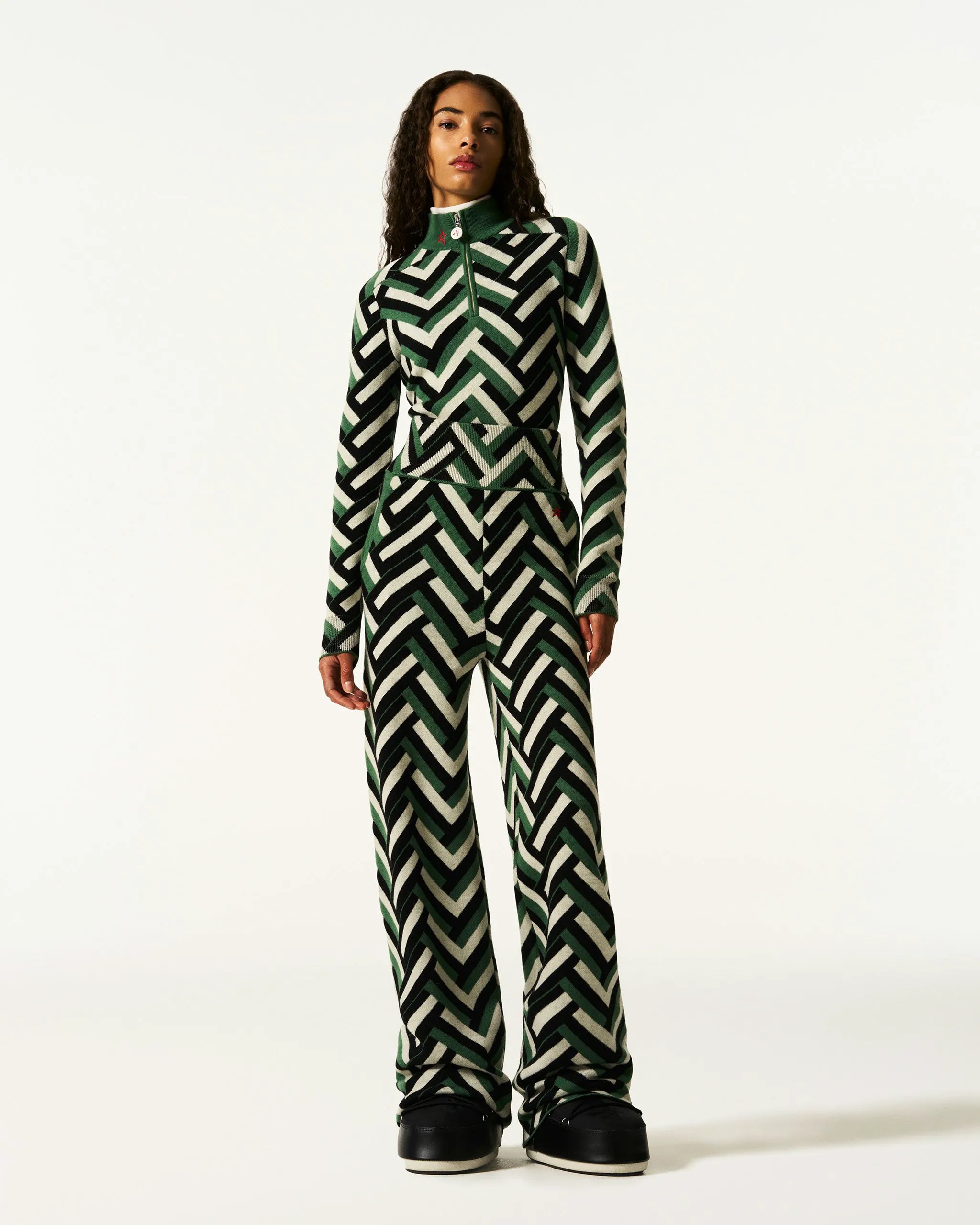 Waffle Print Green