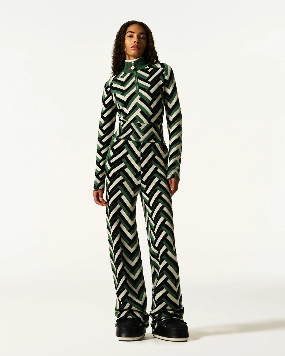 Waffle Print Green
