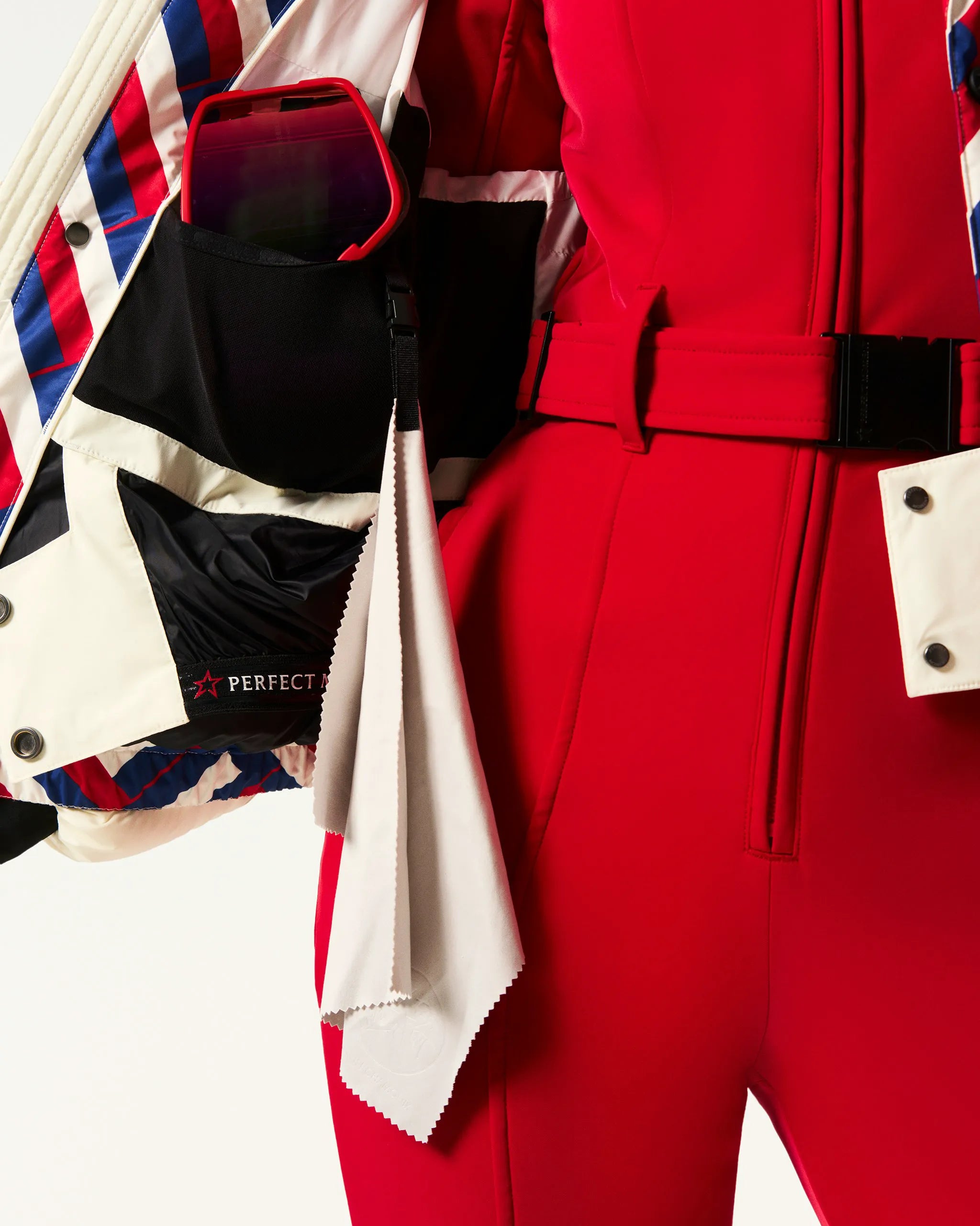 Waffle Print Red
