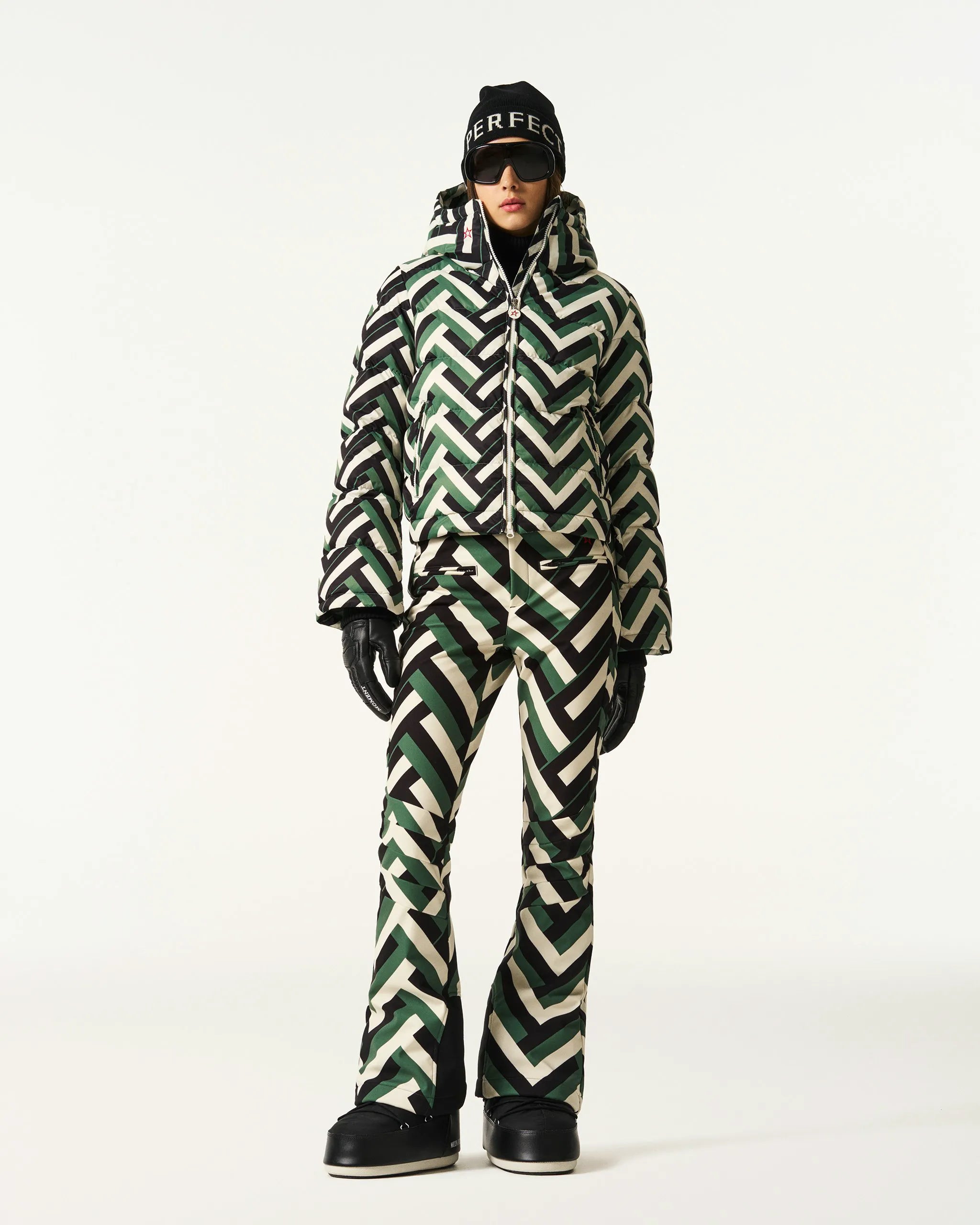 Waffle Print Green
