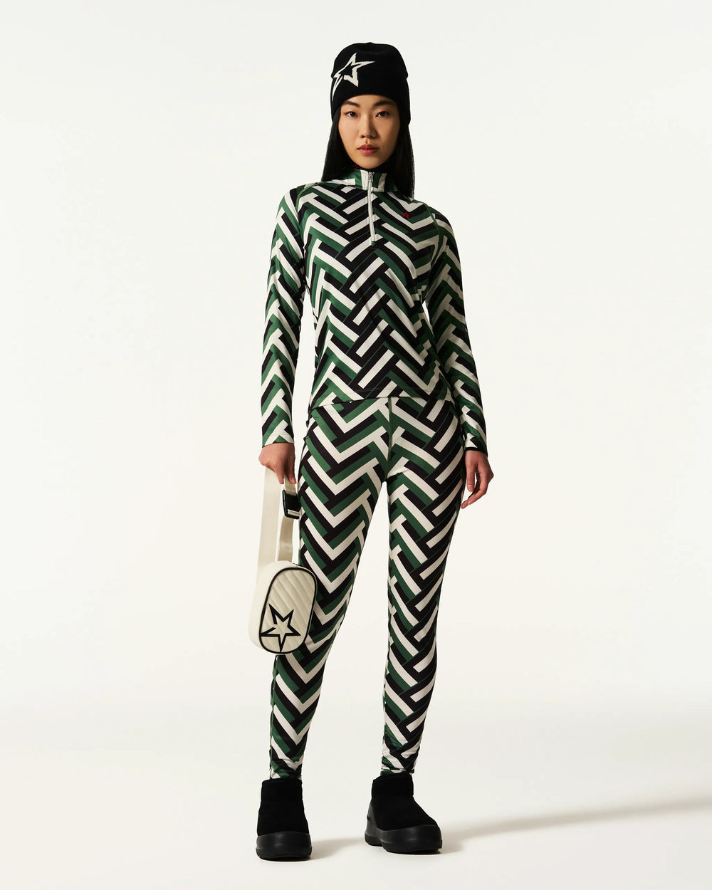 Waffle Print Green