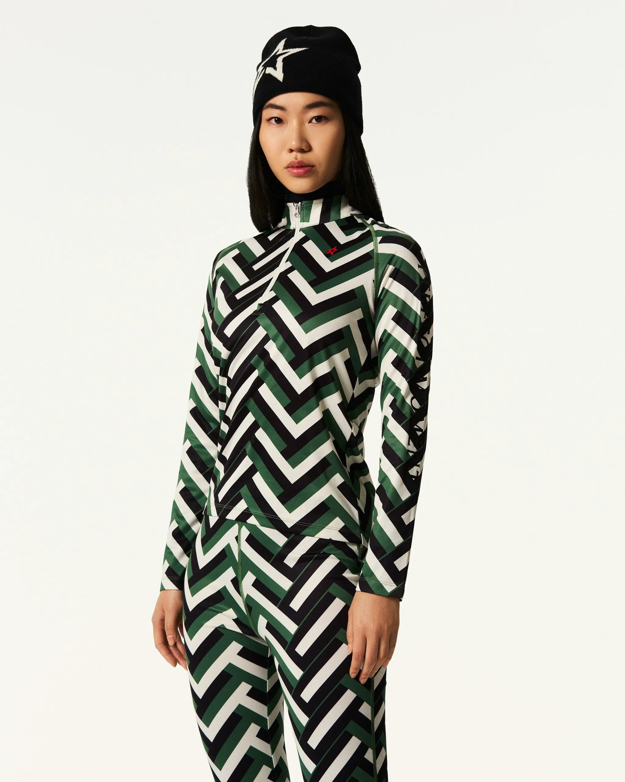 Waffle Print Green