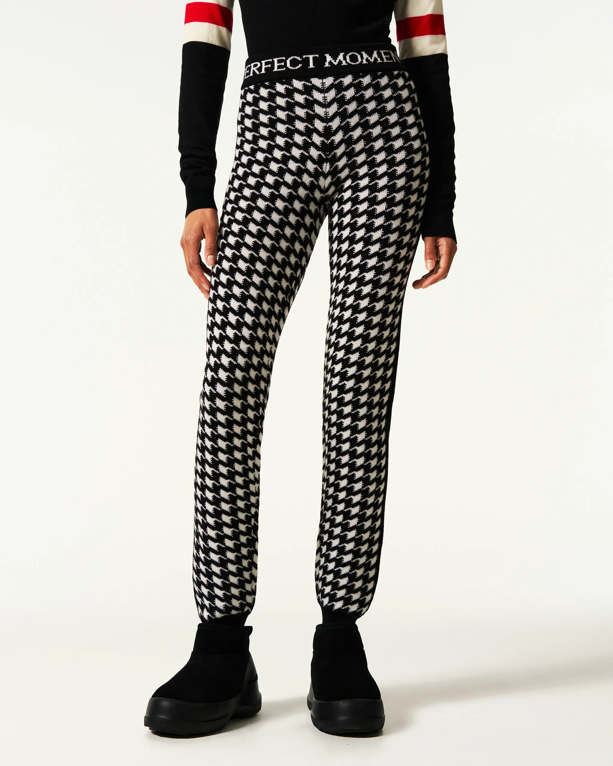 Houndstooth - Black,Snow White