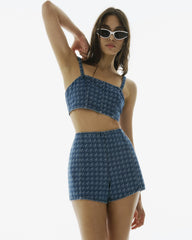 Denim Houndstooth